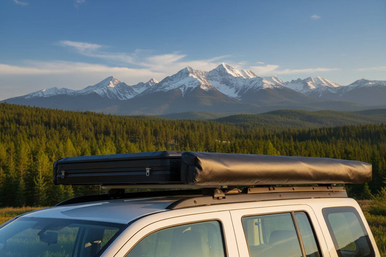 TOLDO OBSIDIAN 270º PARA VEHÍCULO | OXFORD 600D IMPERMEABLE CON MARCO DE ALUMINIO PARA CAMPING Y OVERLANDING