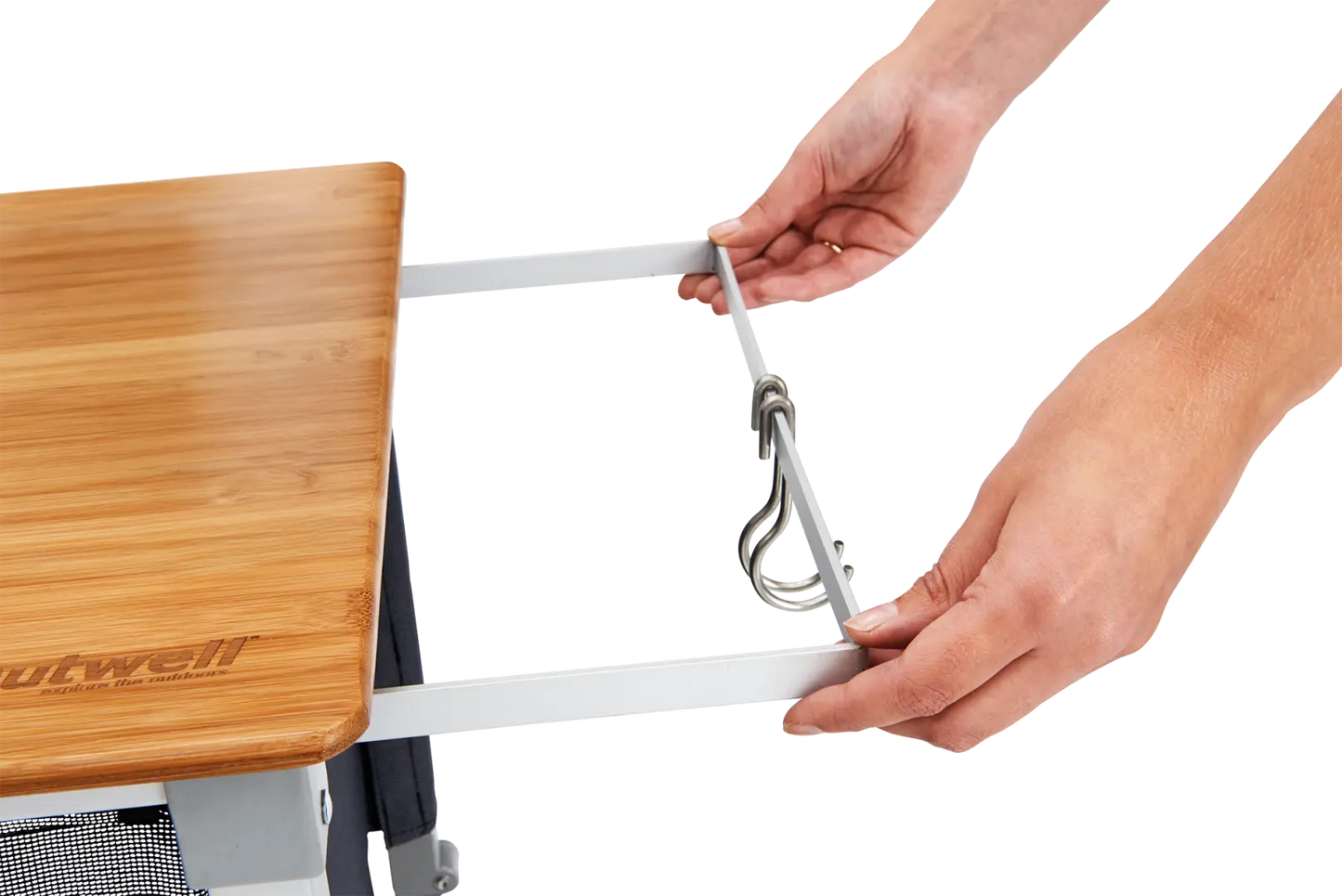 MUEBLE DE ALMACENAMIENTO OUTWELL PADRES | ENCIMERA DE BAMBÚ | ARMARIO DE CAMPING PLEGABLE CON SOPORTE DE LAVADO