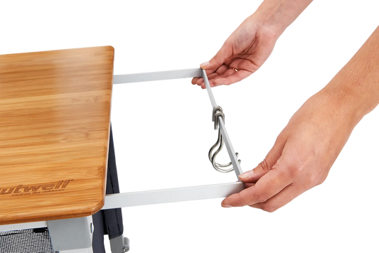 MUEBLE DE ALMACENAMIENTO OUTWELL PADRES | ENCIMERA DE BAMBÚ | ARMARIO DE CAMPING PLEGABLE CON SOPORTE DE LAVADO