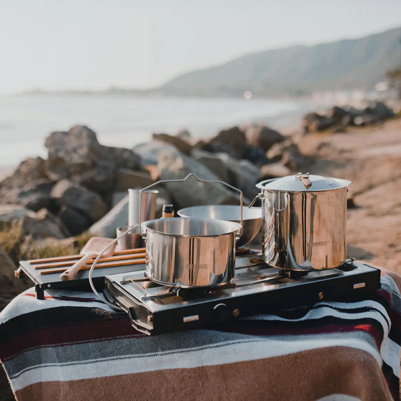 COCINA DE CAMPING DE DOBLE QUEMADOR PREMIUM ALIKA PRIMUS | DISEÑO SOCIAL 360° | 3000W + 3900W