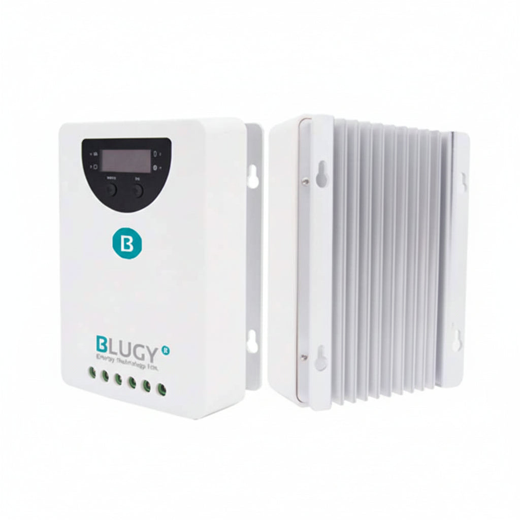 BLUGY REGULADOR SOLAR 40A MPPT 12/24V CON BLUETOOTH, PANTALLA LCD Y 4 MODOS DE CARGA