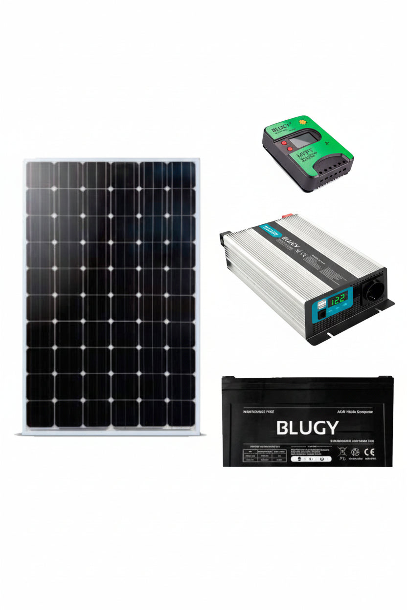 BLUGY PACK DE ENERGÍA STANDARD 12V CON INVERSOR 1000W