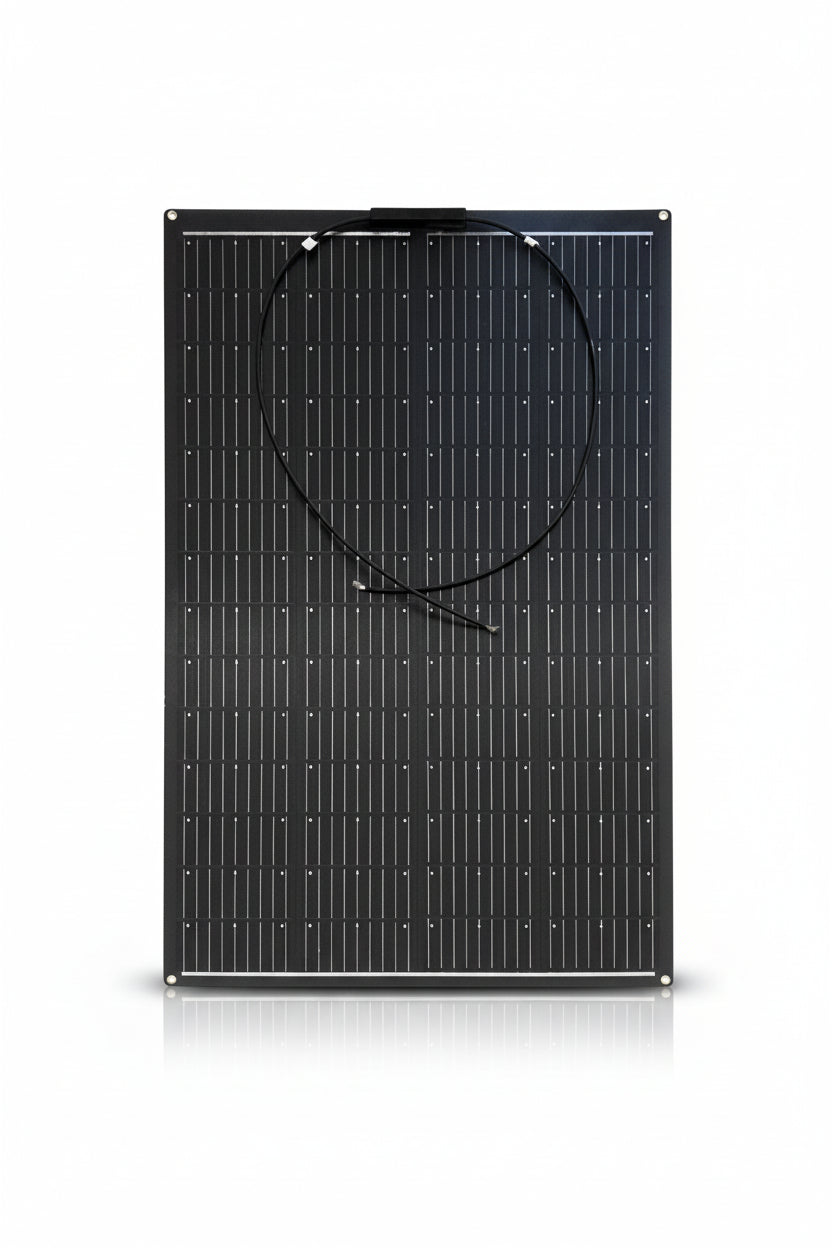 BLUGY PANEL SOLAR MONOCRISTALINO SEMIFLEXIBLE 200W PARA CARAVANAS Y CAMPER