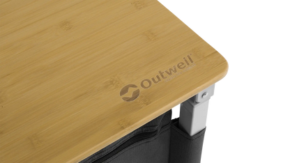 MUEBLE DE COCINA Y ALMACENAMIENTO OUTWELL PADRES XL | ENCIMERA DE BAMBÚ | ARMARIO PLEGABLE DE 4 ESTANTES