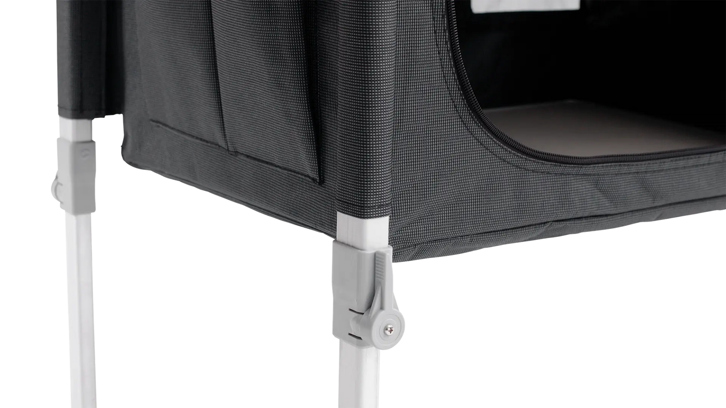 MUEBLE DE ALMACENAMIENTO DOBLE OUTWELL PADRES | ENCIMERA DE BAMBÚ | ARMARIO PLEGABLE CON PATAS AJUSTABLES