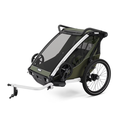 REMOLQUE DE BICICLETA Y CARRITO MULTIDEPORTE THULE CHARIOT LITE 2 | VERDE VINTAGE