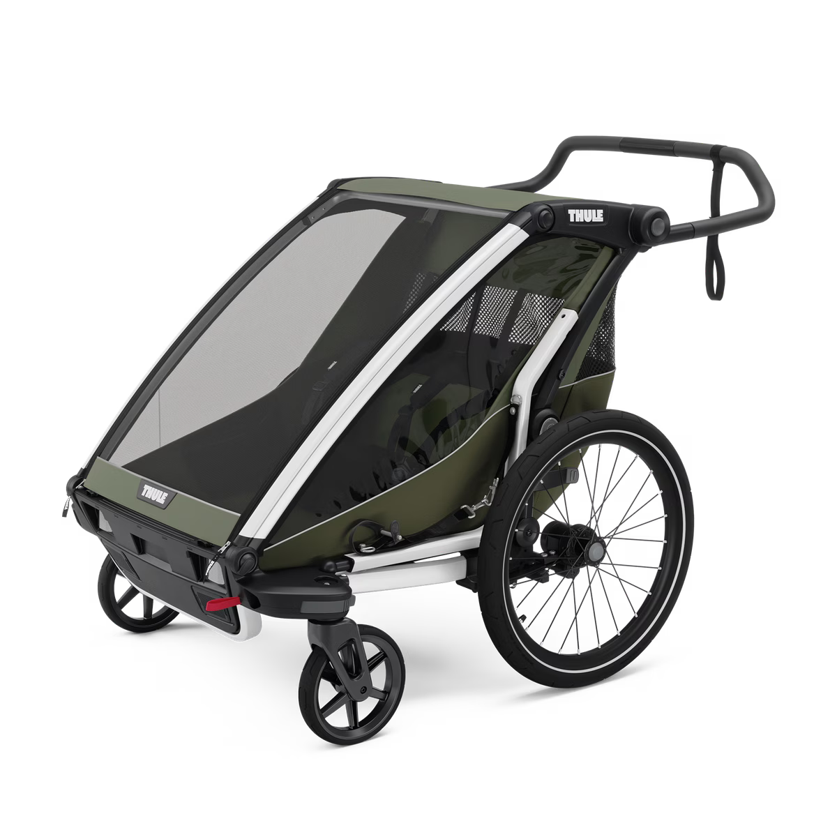 REMOLQUE DE BICICLETA Y CARRITO MULTIDEPORTE THULE CHARIOT LITE 2 | VERDE VINTAGE