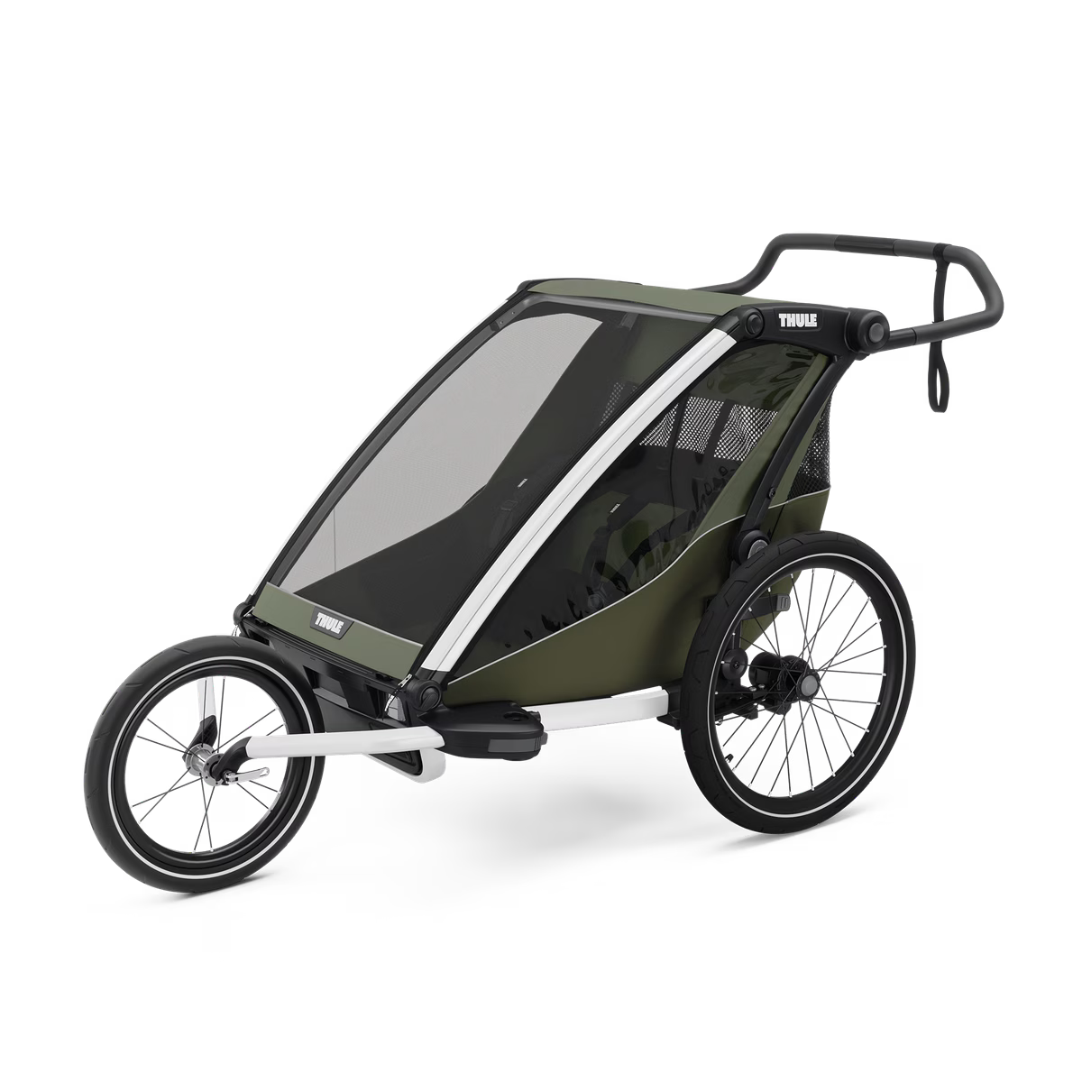 REMOLQUE DE BICICLETA Y CARRITO MULTIDEPORTE THULE CHARIOT LITE 2 | VERDE VINTAGE