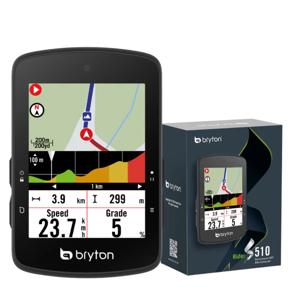 CICLOCOMPUTADOR GPS BRYTON RIDER S510E | PANTALLA TÁCTIL 2.8" | NAVEGACIÓN MAPAS