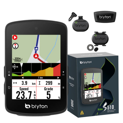 CICLOCOMPUTADOR GPS BRYTON RIDER S510T | PANTALLA TÁCTIL 2.8" | AUTONOMÍA 30H