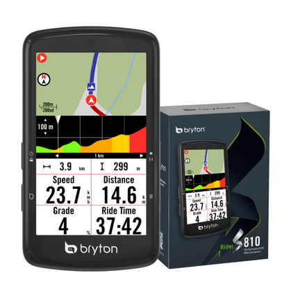 CICLOCOMPUTADOR GPS BRYTON RIDER S810E | PANTALLA TÁCTIL MULTICOLOR 3.5" | AUTONOMÍA 50H
