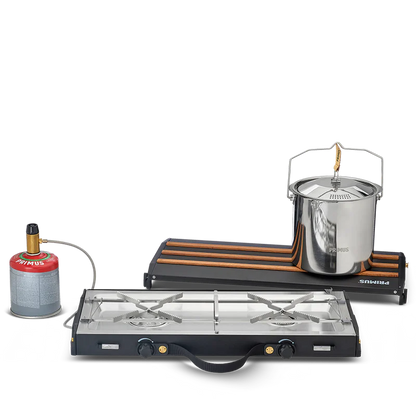 COCINA DE CAMPING DE DOBLE QUEMADOR PREMIUM ALIKA PRIMUS | DISEÑO SOCIAL 360° | 3000W + 3900W