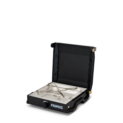 COCINA DE CAMPING PORTÁTIL MONOFUEGO PREMIUM MOJA PRIMUS | 3000W | ASA DE MADERA Y CIERRE COMPACTO