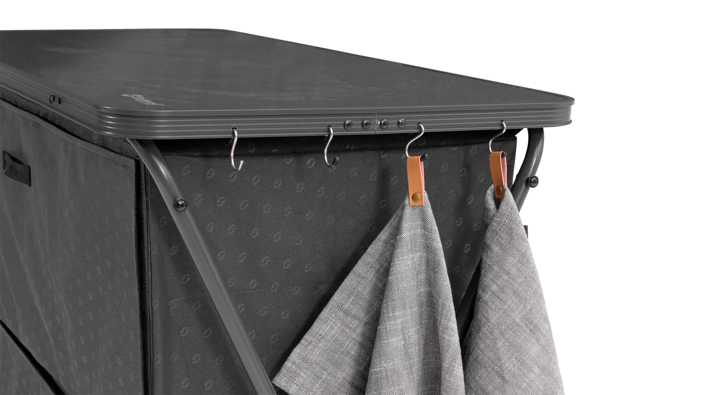 MUEBLE DE ALMACENAMIENTO PREMIUM OUTWELL | PUERTA MAGNÉTICA RÍGIDA | ARMARIO DE CAMPING PLEGABLE DE 6 ESTANTES
