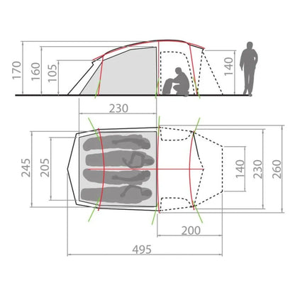 VAUDE TIENDA DE CAMPAÑA ALLROUND TAURUS XT 4 PERSONAS