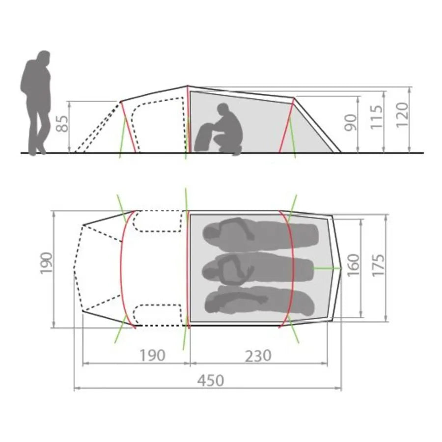 VAUDE TIENDA DE CAMPAÑA ALLROUND FERRET XT 3 PERSONAS
