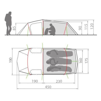 VAUDE TIENDA DE CAMPAÑA ALLROUND FERRET XT 3 PERSONAS