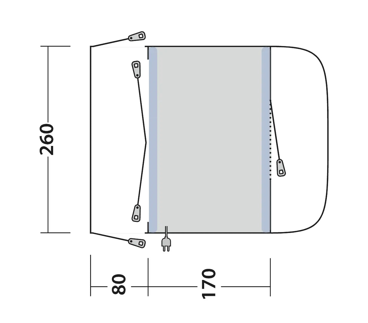 AVANCÉ INFLABLE INDEPENDIENTE OUTWELL SANTA MONICA AIR | PARA FURGONETAS Y MINIBÚS