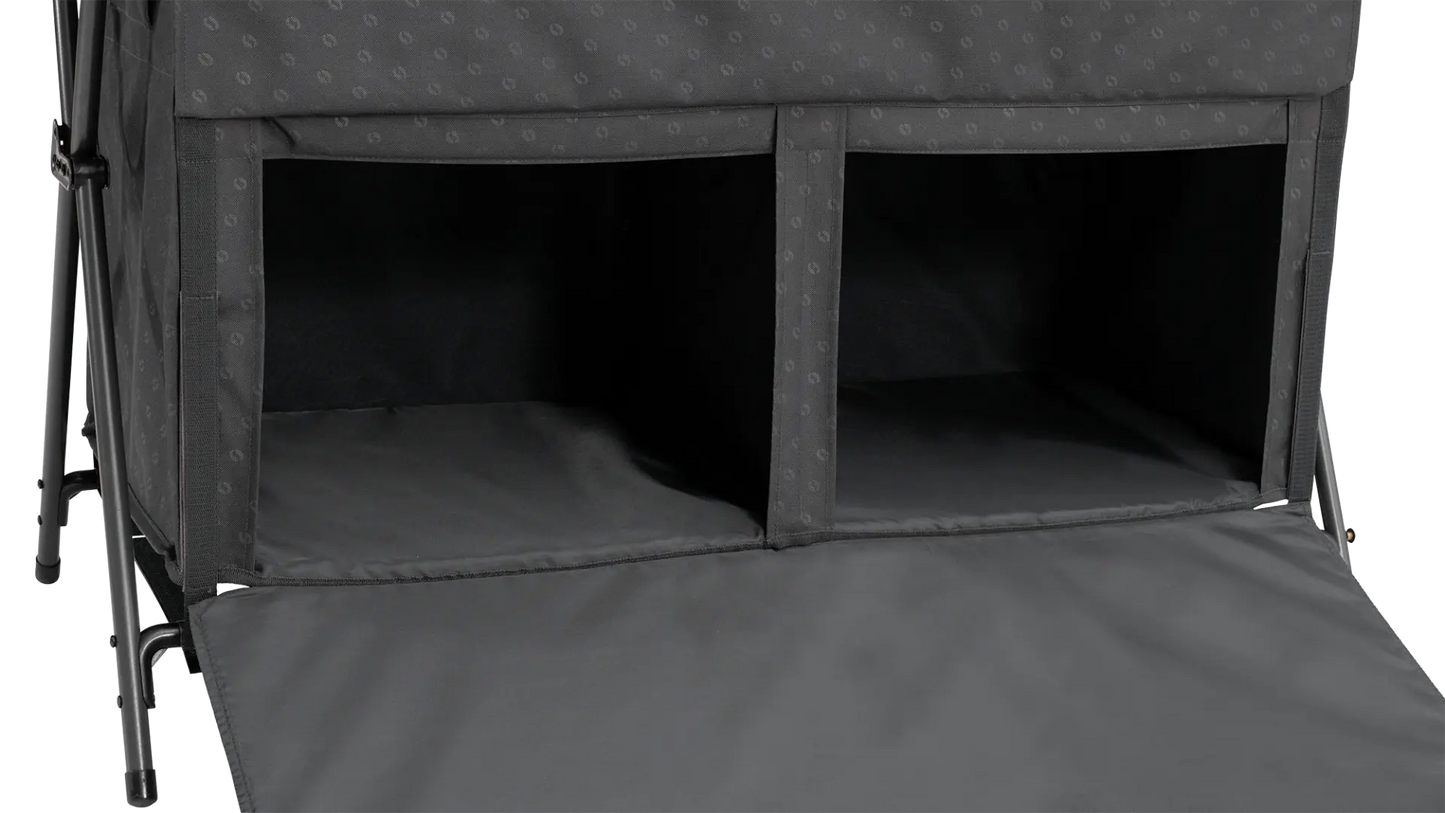 MUEBLE DE ALMACENAMIENTO PREMIUM OUTWELL | PUERTA MAGNÉTICA RÍGIDA | ARMARIO DE CAMPING PLEGABLE DE 6 ESTANTES
