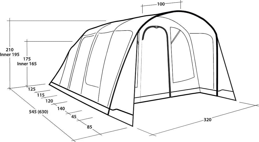 TIENDA DE CAMPAÑA HINCHABLE OUTWELL COLORADO 5 AIR | 5 PERSONAS