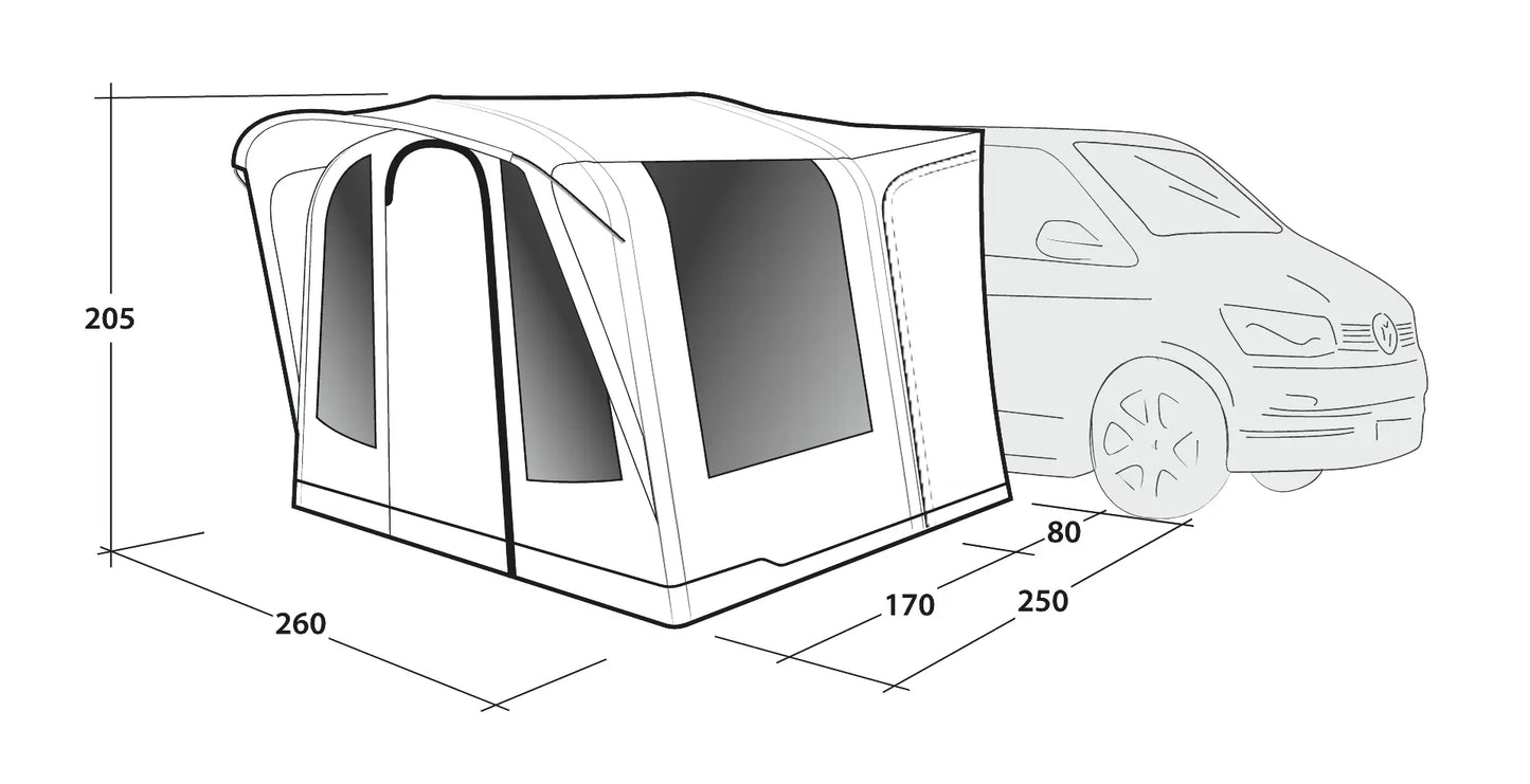 AVANCÉ INFLABLE INDEPENDIENTE OUTWELL SANTA MONICA AIR | PARA FURGONETAS Y MINIBÚS