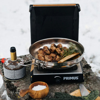 COCINA DE CAMPING PORTÁTIL MONOFUEGO PREMIUM MOJA PRIMUS | 3000W | ASA DE MADERA Y CIERRE COMPACTO