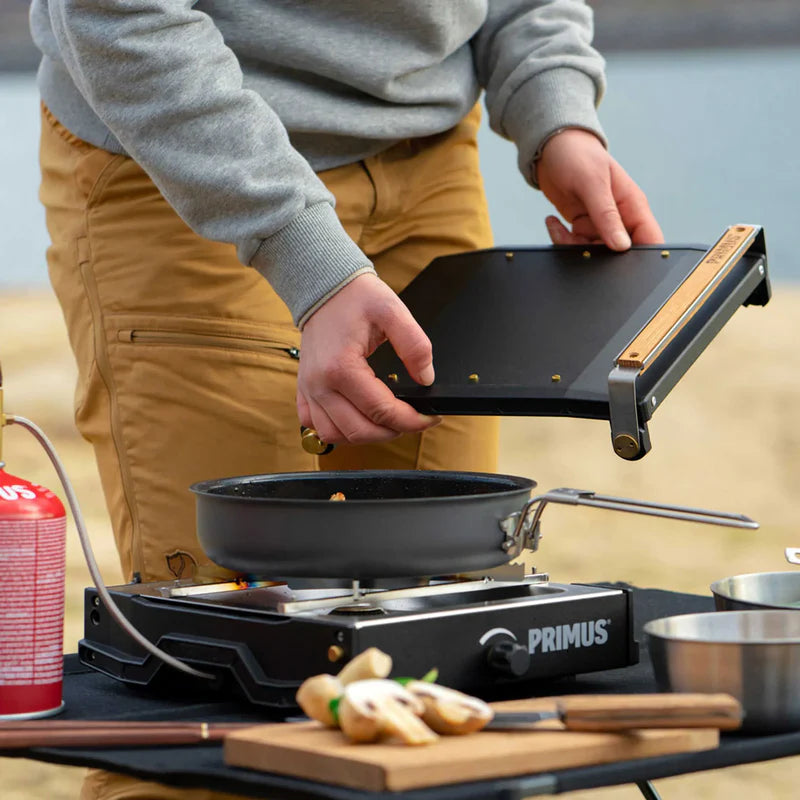 COCINA DE CAMPING PORTÁTIL MONOFUEGO PREMIUM MOJA PRIMUS | 3000W | ASA DE MADERA Y CIERRE COMPACTO