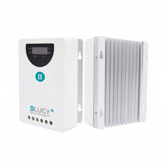 BLUGY REGULADOR SOLAR 40A MPPT 12/24V CON BLUETOOTH, PANTALLA LCD Y 4 MODOS DE CARGA