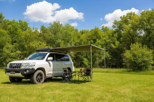 TOLDO PARA COCHE JVB PUMICE | PROTECCIÓN SOLAR E IMPERMEABLE PU5000MM PARA CAMPING Y SUV