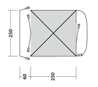 AVANCE DRIVE-AWAY PARA FURGONETA OUTWELL PINE HILLS | DISEÑO TIPO DOMO | COMPACTO