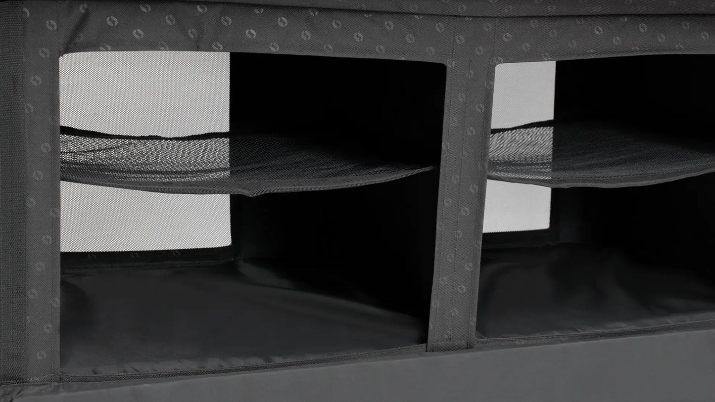 MUEBLE DE ALMACENAMIENTO PREMIUM OUTWELL | PUERTA MAGNÉTICA RÍGIDA | ARMARIO DE CAMPING PLEGABLE DE 6 ESTANTES