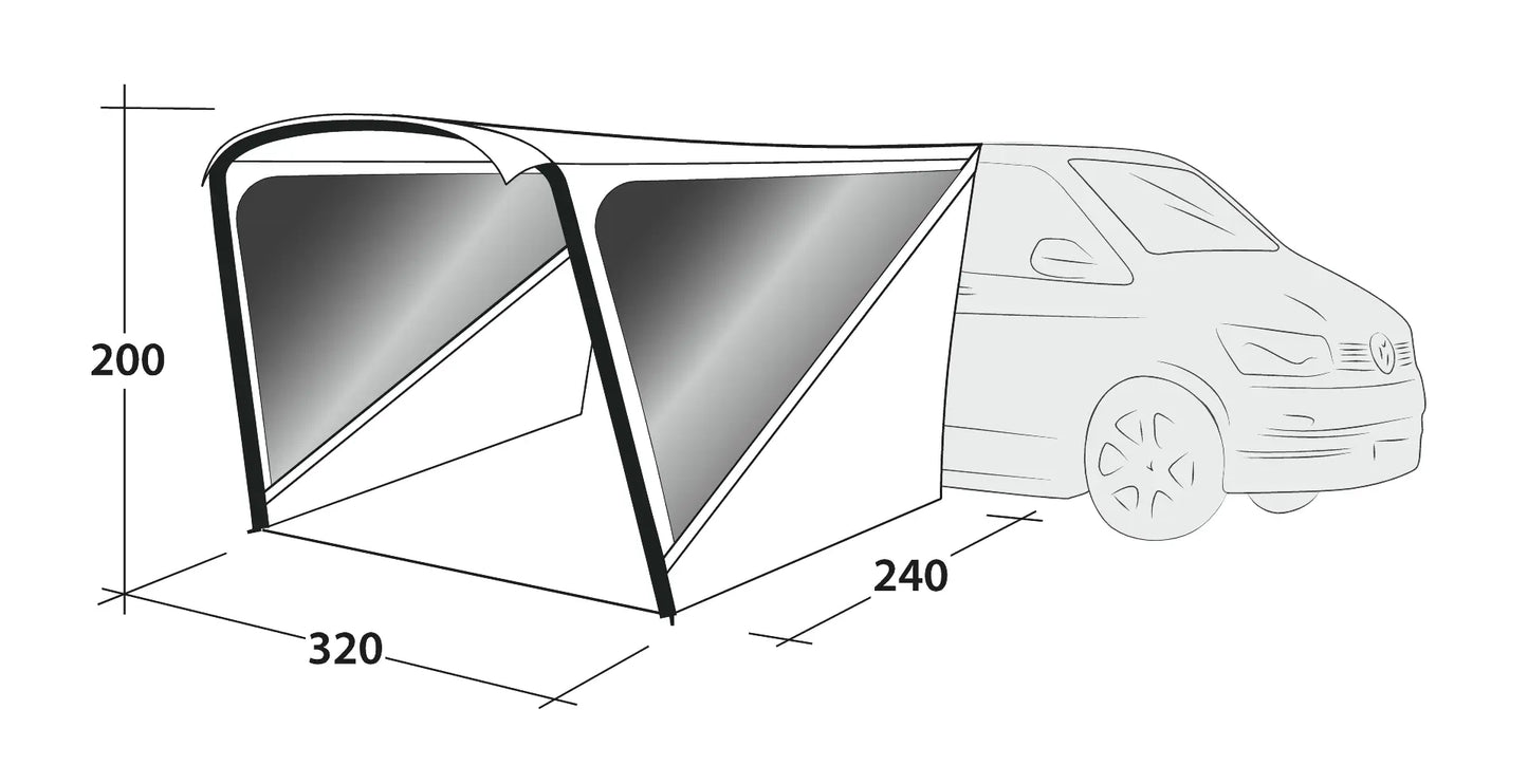 TOLDO HINCHABLE UNIVERSAL OUTWELL TOURING SHELTER AIR | 4000MM | MONTAJE RÁPIDO