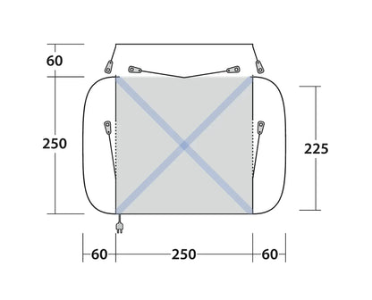 AVANCE HINCHABLE PARA FURGONETA OUTWELL DAYTONA AIR | ALTURA 175-200 CM | MONTAJE RÁPIDO