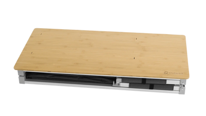 MUEBLE DE COCINA Y ALMACENAMIENTO OUTWELL PADRES XL | ENCIMERA DE BAMBÚ | ARMARIO PLEGABLE DE 4 ESTANTES
