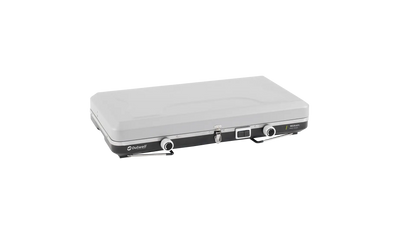 COCINA DE CAMPING PORTÁTIL DE DOBLE QUEMADOR OUTWELL | 2 X 3000W | CON PLANCHA Y PIEZO