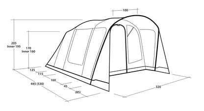 TIENDA DE CAMPAÑA HINCHABLE OUTWELL MONTEREY 5 AIR | 5 PERSONAS