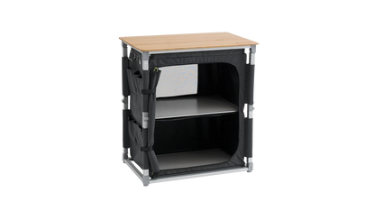 MUEBLE DE ALMACENAMIENTO OUTWELL PADRES | ENCIMERA DE BAMBÚ | ARMARIO DE CAMPING PLEGABLE CON SOPORTE DE LAVADO