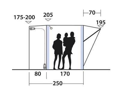 AVANCÉ INFLABLE INDEPENDIENTE OUTWELL SANTA MONICA AIR | PARA FURGONETAS Y MINIBÚS