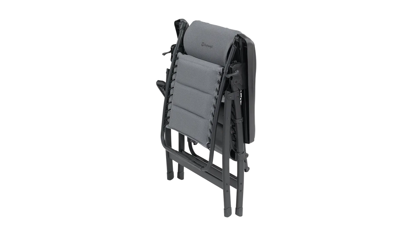 TUMBONA DE CAMPING RECLINABLE OUTWELL ACADIA | MESA LATERAL INTEGRADA | POSICIONES CON BLOQUEO (150 KG)