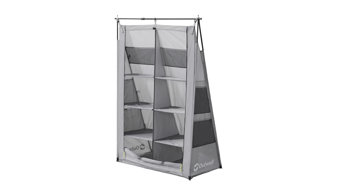 ORGANIZADOR DE TIENDA UNIVERSAL OUTWELL RYDE | ARMARIO COLGANTE PLEGABLE | COMPATIBLE CON HOOKTRACK