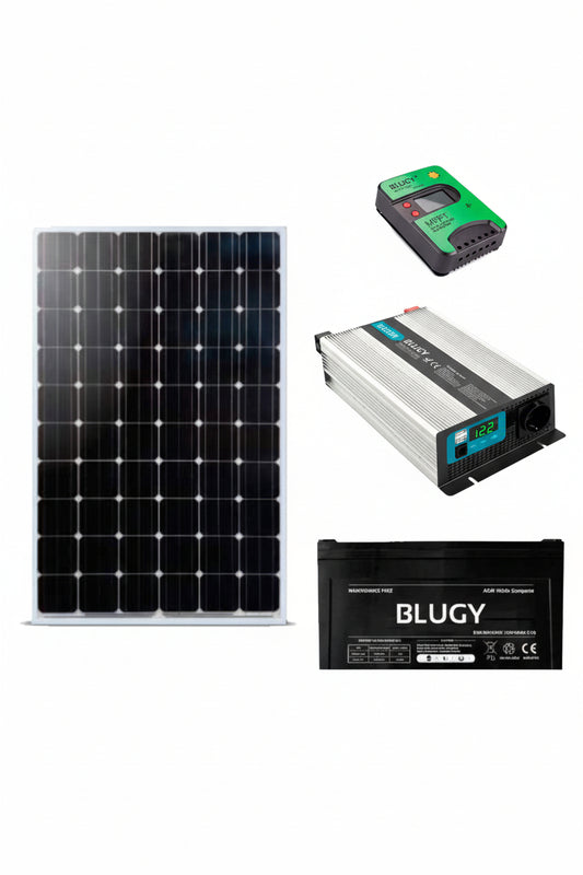 BLUGY PACK DE ENERGÍA STANDARD 12V CON INVERSOR 1000W