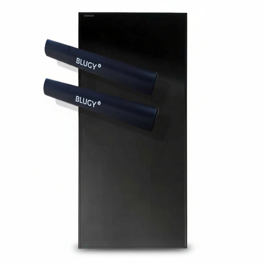 BLUGY PANEL SOLAR MONOCRISTALINO-NEGRO 190W CON SOPORTES PARA CAMPER Y CARAVANA