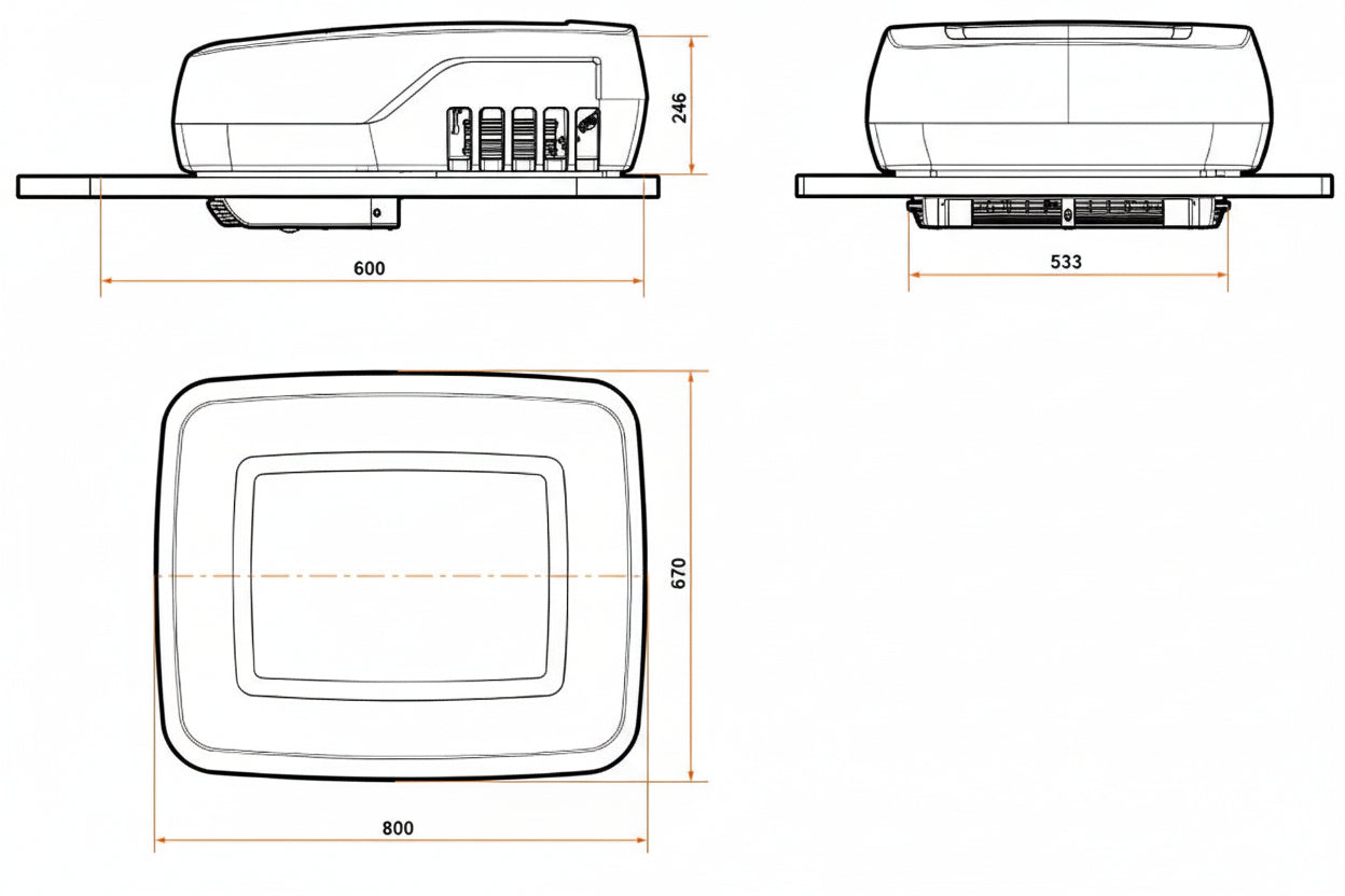INDEL B  SISTEMA DE AIRE ACONDICIONADO DE TECHO PLEIN AIRCON 12V - UNIDAD EXTERIOR