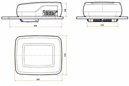 INDEL B  SISTEMA DE AIRE ACONDICIONADO DE TECHO PLEIN AIRCON 12V - UNIDAD EXTERIOR