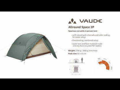 VAUDE TIENDA DE CAMPAÑA ALLROUND SPACE 2 PERSONAS