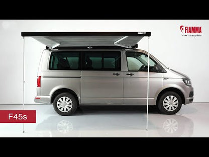 TOLDO EXCLUSIVO FIAMMA F45S VW T5 / T6 / T6.1 | CON SOPORTES DE SERIE ORIGINALES | GRIS REAL