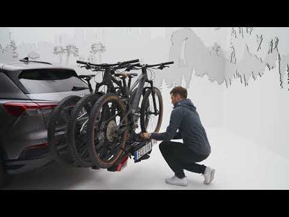 PORTABICICLETAS DE BOLA THULE EASYFOLD 3 BICIS NEGRO | TOTALMENTE PLEGABLE | APTO E-BIKES
