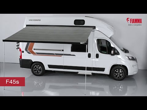 TOLDO DE PARED FIAMMA F45S | PREMIUM | AUTOCARAVANAS Y CAMPER | BLANCO POLAR-GRIS REAL
